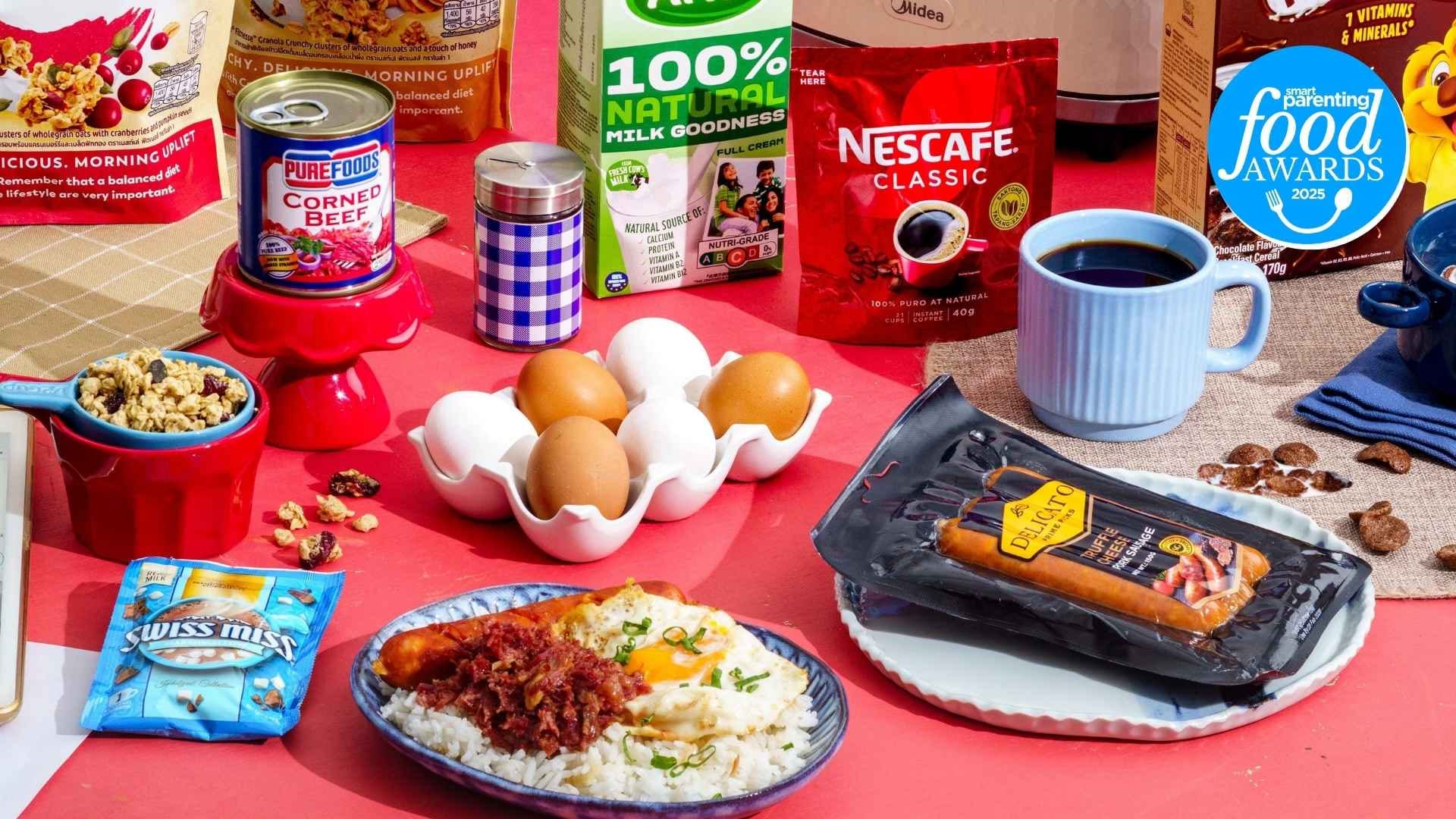 Smart Parenting food awards breakfast winners: purefoods corned beef, robina eggs, delicato, swiss miss